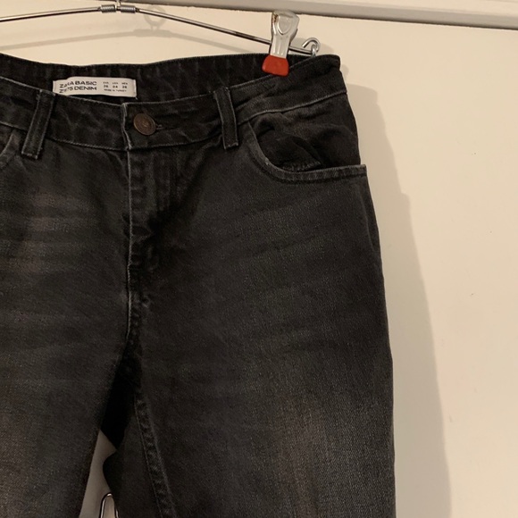 Zara Basic Z1975 Denim Size 4 Women’s Skinny Jeans Distressed Black a9 - Picture 9 of 12